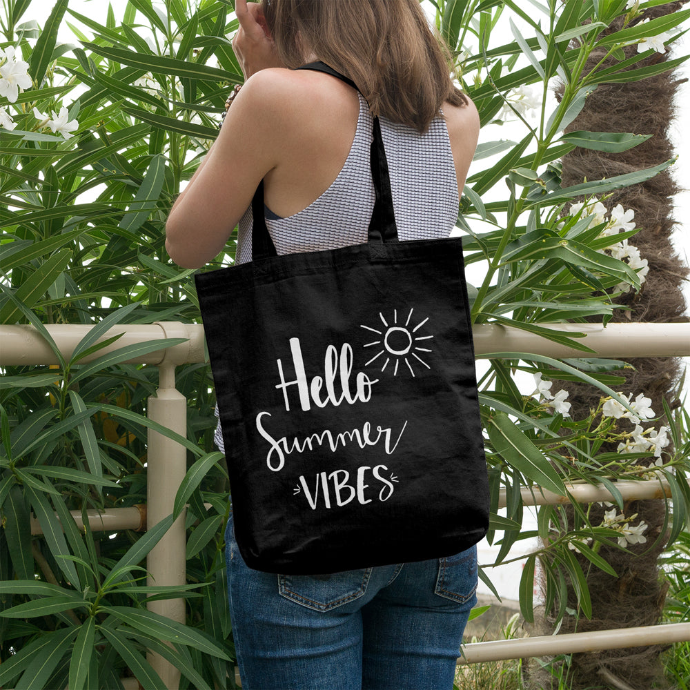 Hello summer vibes | 100% Cotton tote bag - Adnil Creations