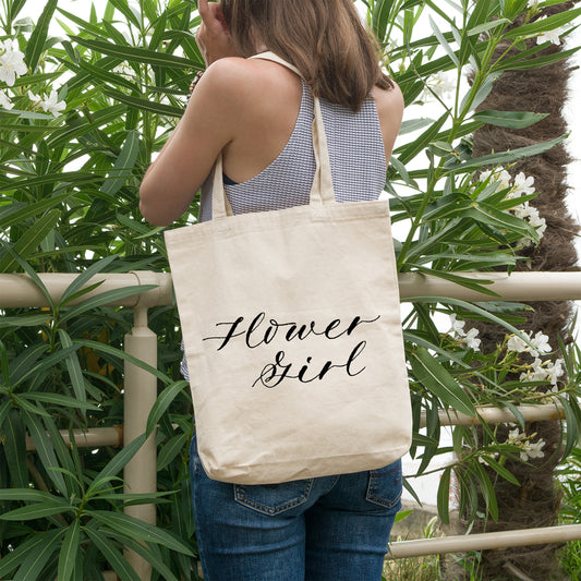 Flower girl | 100% Cotton tote bag - Adnil Creations