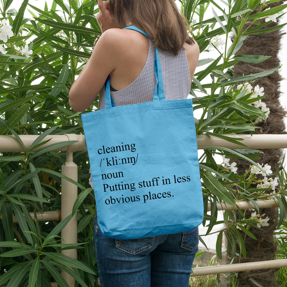 Definition of cleaning | 100% Cotton tote bag - Adnil Creations