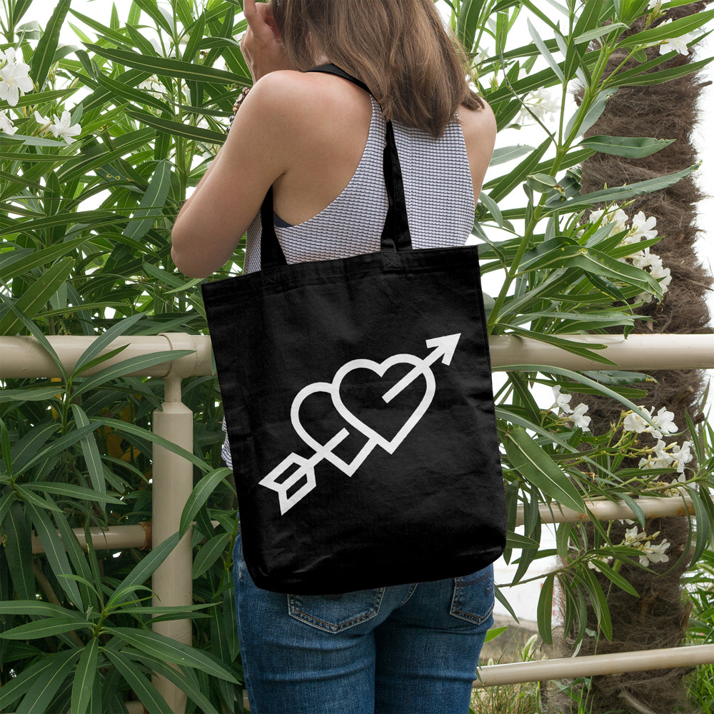 Love hearts with arrow | 100% Cotton tote bag - Adnil Creations
