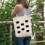 Elephant pattern | 100% Cotton tote bag - Adnil Creations
