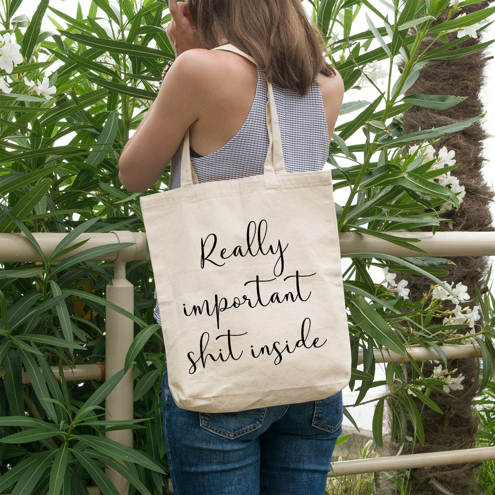 Really important shit inside | 100% Cotton tote bag - Adnil Creations