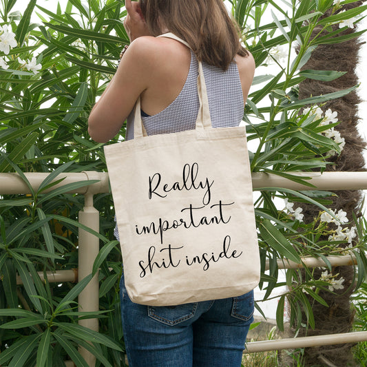 Really important shit inside | 100% Cotton tote bag - Adnil Creations