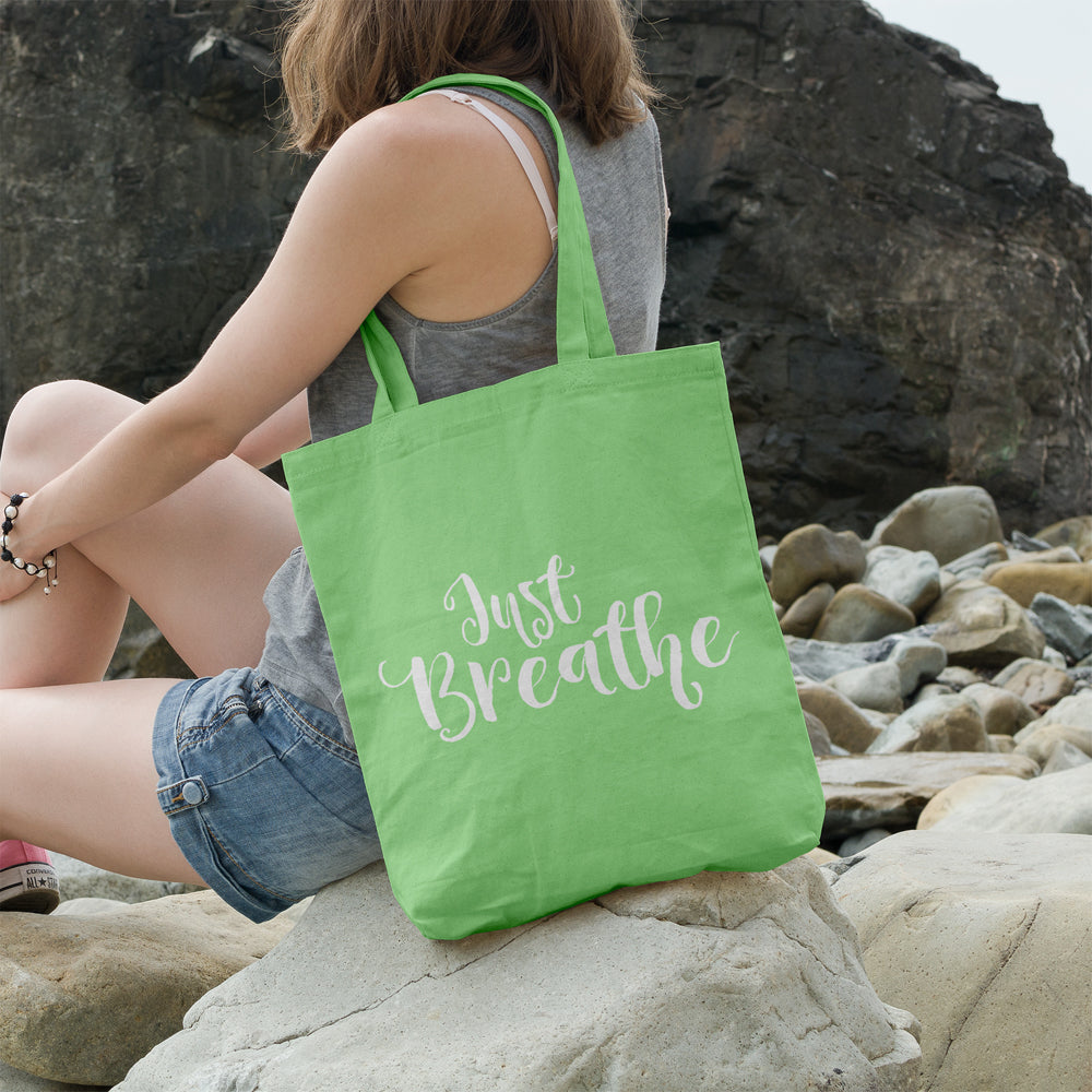Just breathe | 100% Cotton tote bag - Adnil Creations