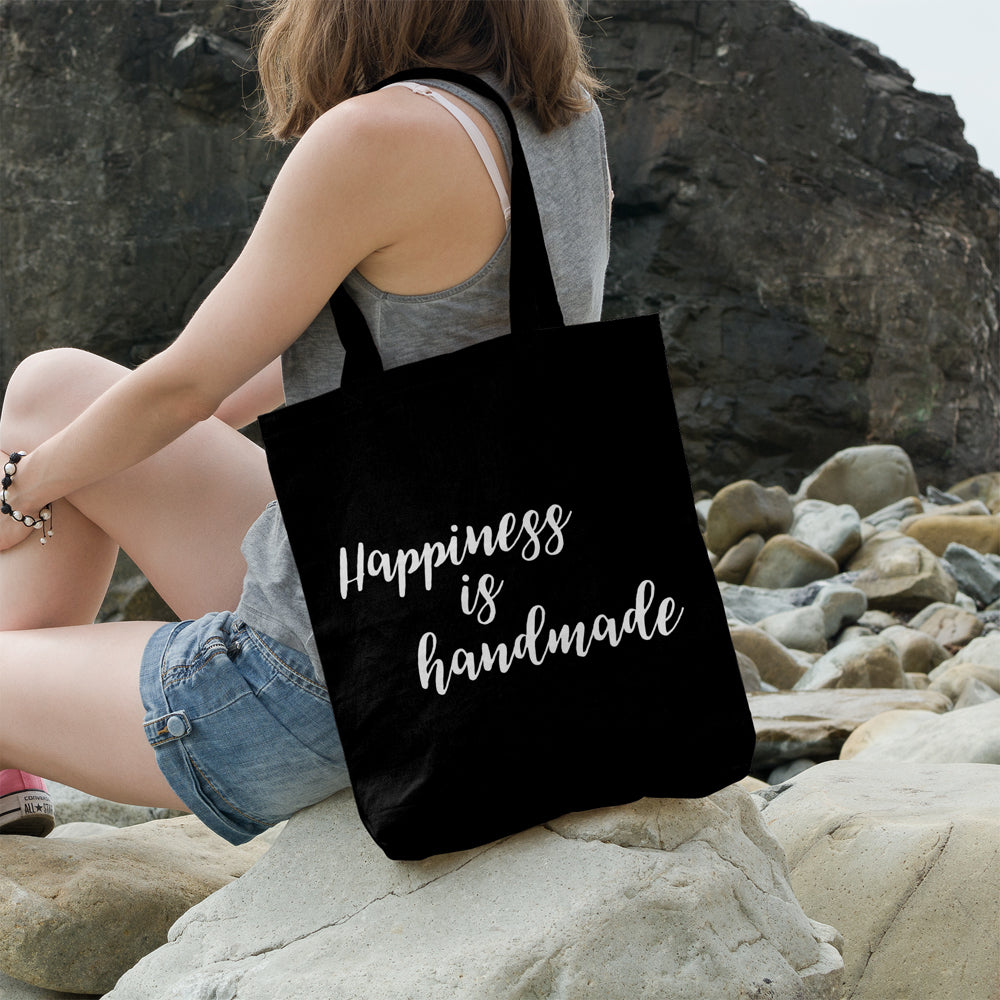 Happiness is handmade | 100% Cotton tote bag - Adnil Creations