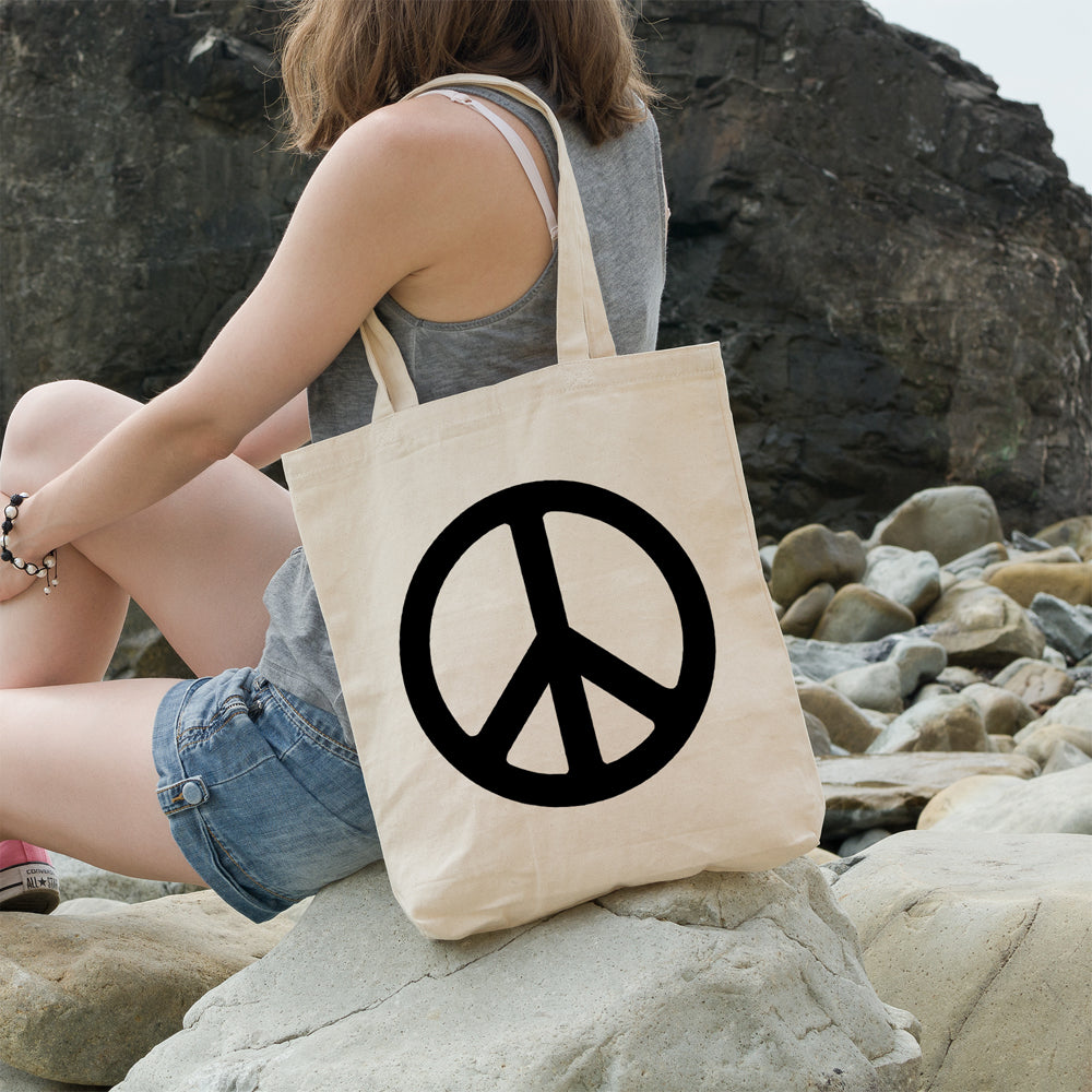 Peace sign | 100% Cotton tote bag - Adnil Creations