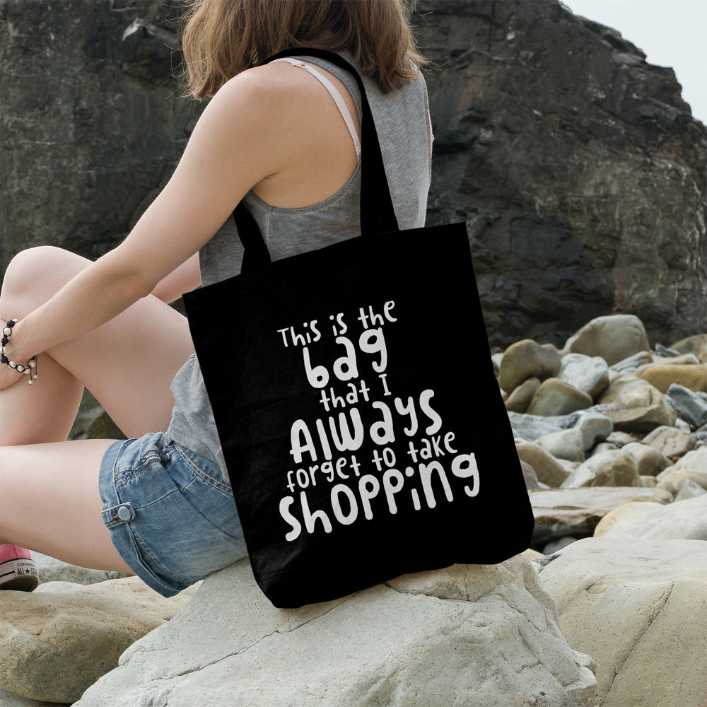 This is the bag that I always forget to take shopping | 100% Cotton tote bag - Adnil Creations