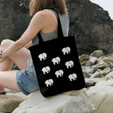 Elephant pattern | 100% Cotton tote bag - Adnil Creations