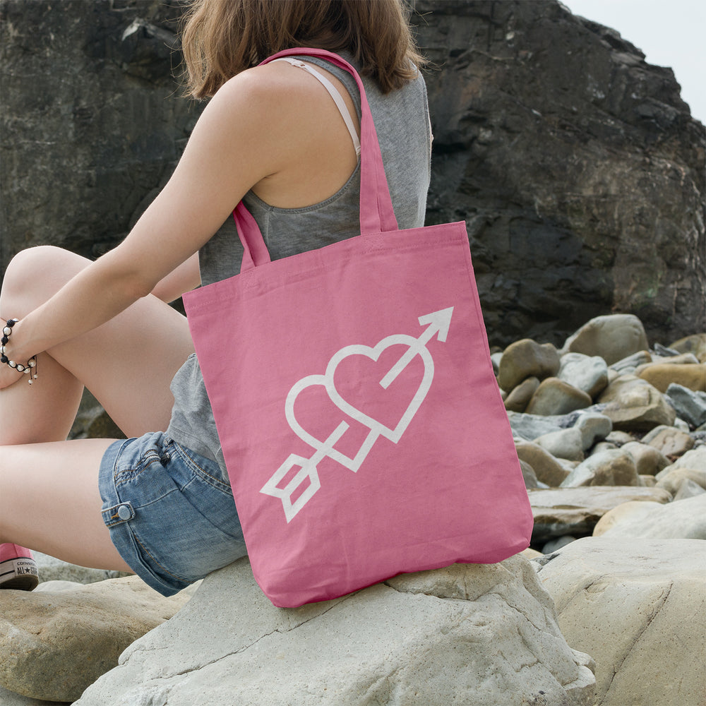 Love hearts with arrow | 100% Cotton tote bag - Adnil Creations