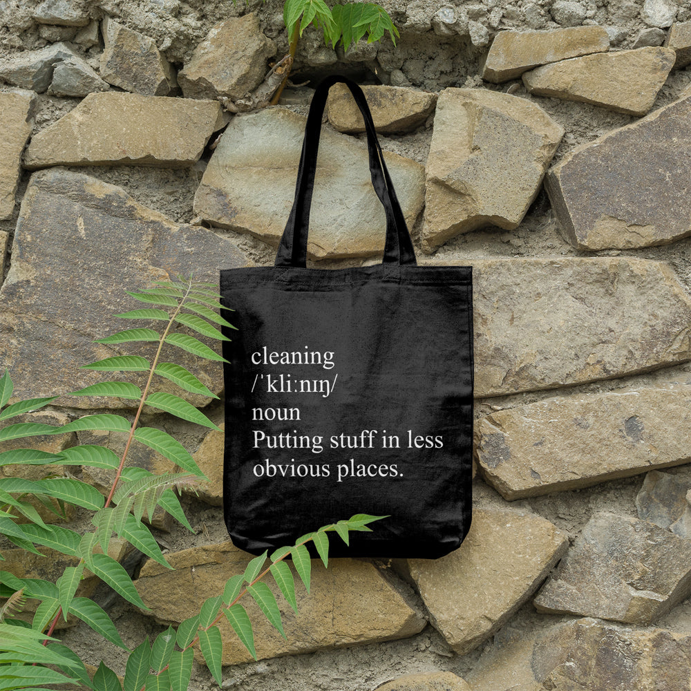 Definition of cleaning | 100% Cotton tote bag - Adnil Creations