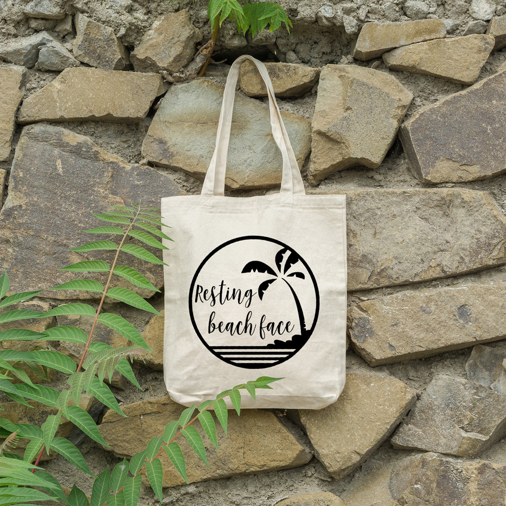 Resting beach face | 100% Cotton tote bag - Adnil Creations