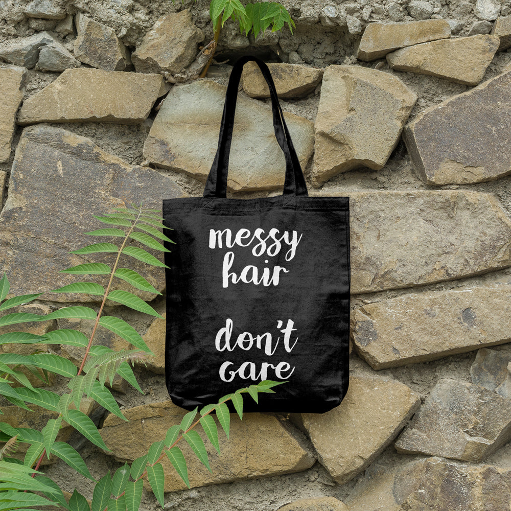 Messy hair don't care | 100% Cotton tote bag - Adnil Creations