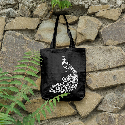 Peacock | 100% Cotton tote bag - Adnil Creations