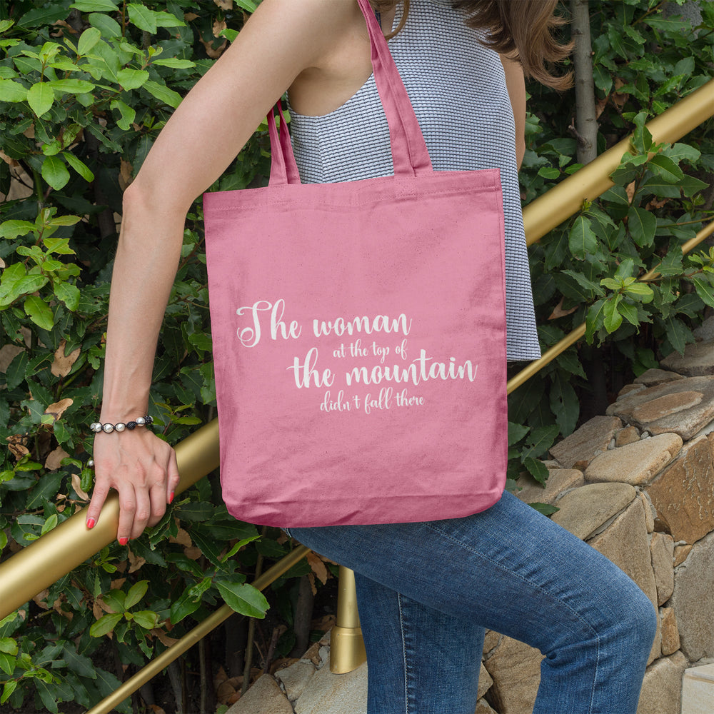 The woman at the top of the mountain didn't fall there | 100% Cotton tote bag - Adnil Creations