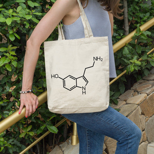 Serotonin molecule | 100% Cotton tote bag - Adnil Creations