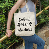 Seek out new adventures | 100% Cotton tote bag - Adnil Creations