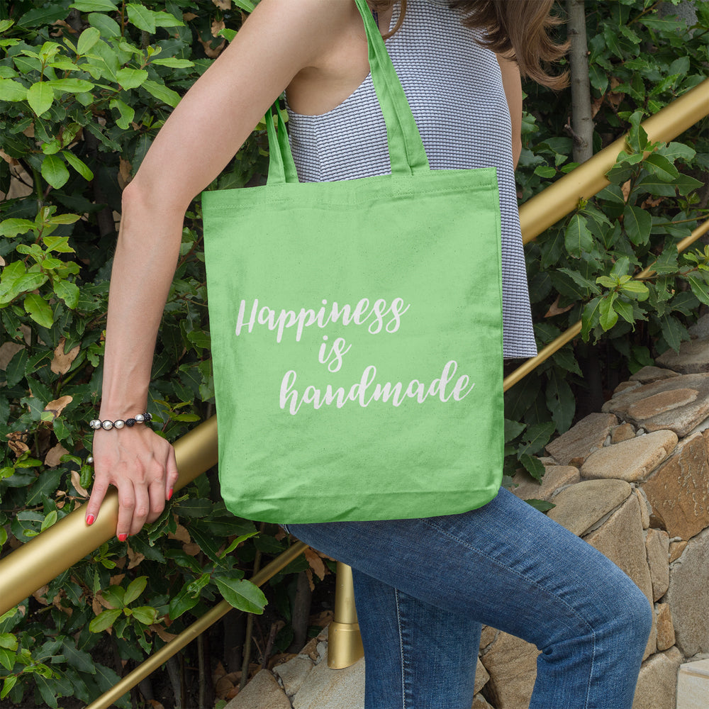Happiness is handmade | 100% Cotton tote bag - Adnil Creations
