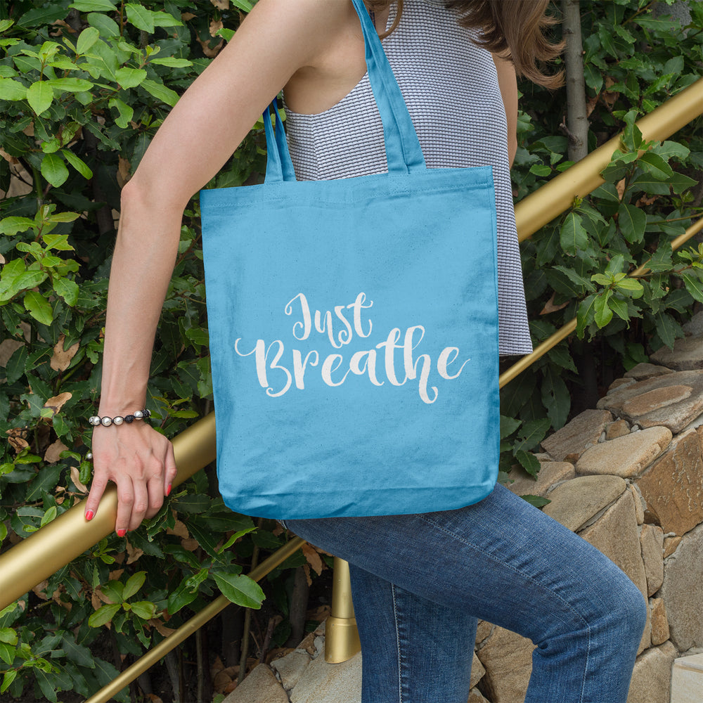 Just breathe | 100% Cotton tote bag - Adnil Creations
