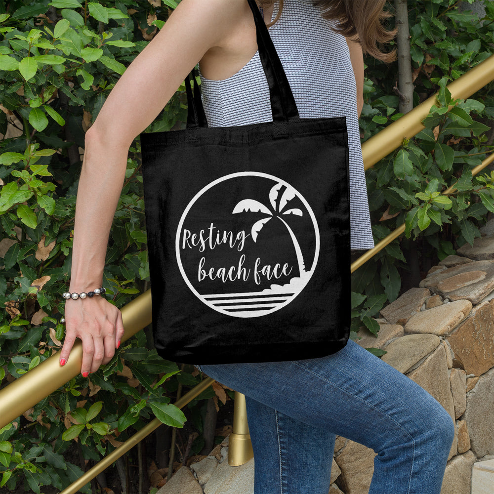Resting beach face | 100% Cotton tote bag - Adnil Creations
