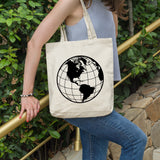 Globe | 100% Cotton tote bag - Adnil Creations