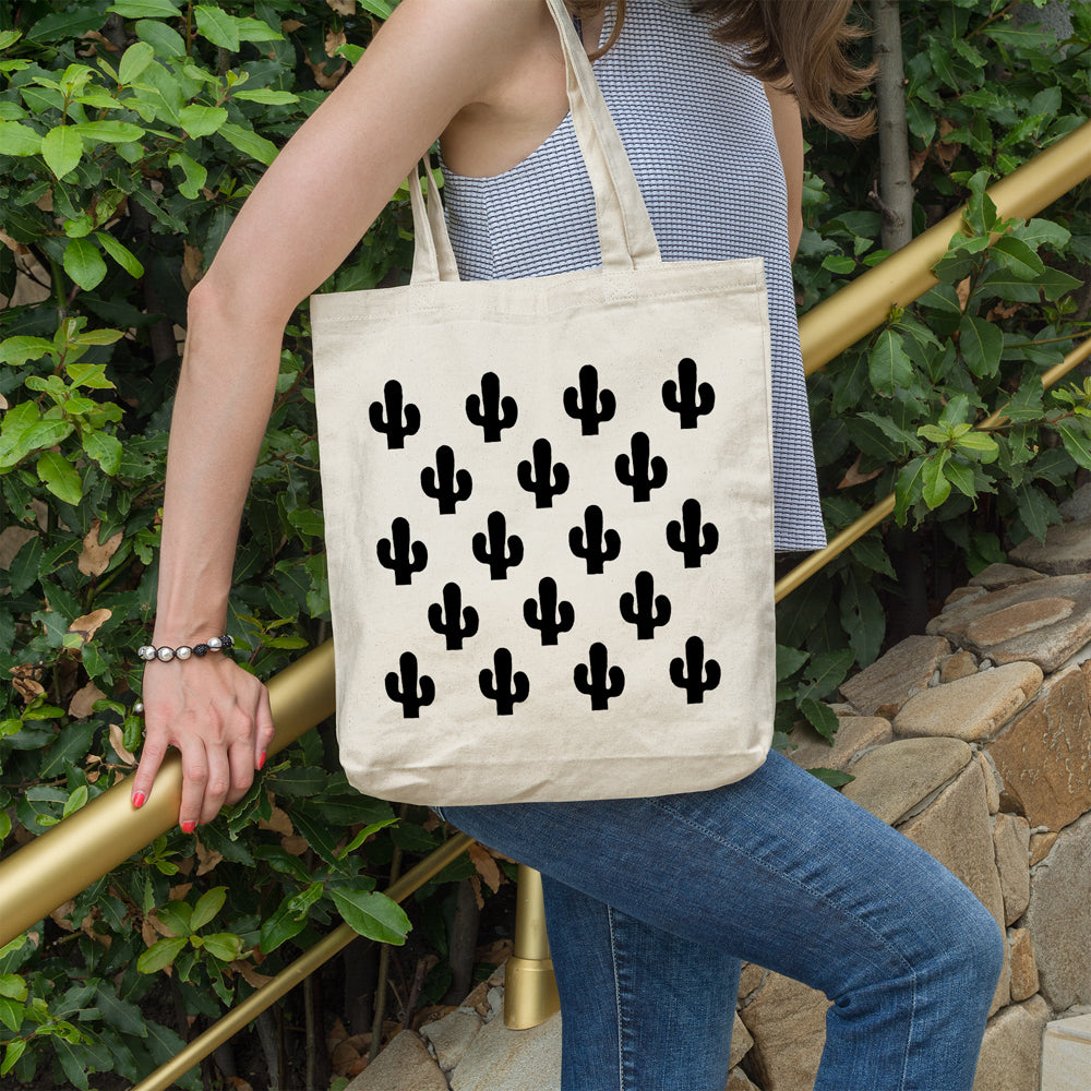 Cactus pattern | 100% Cotton tote bag - Adnil Creations