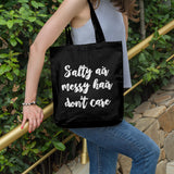 Salty air messy hair don't care | 100% Cotton tote bag - Adnil Creations