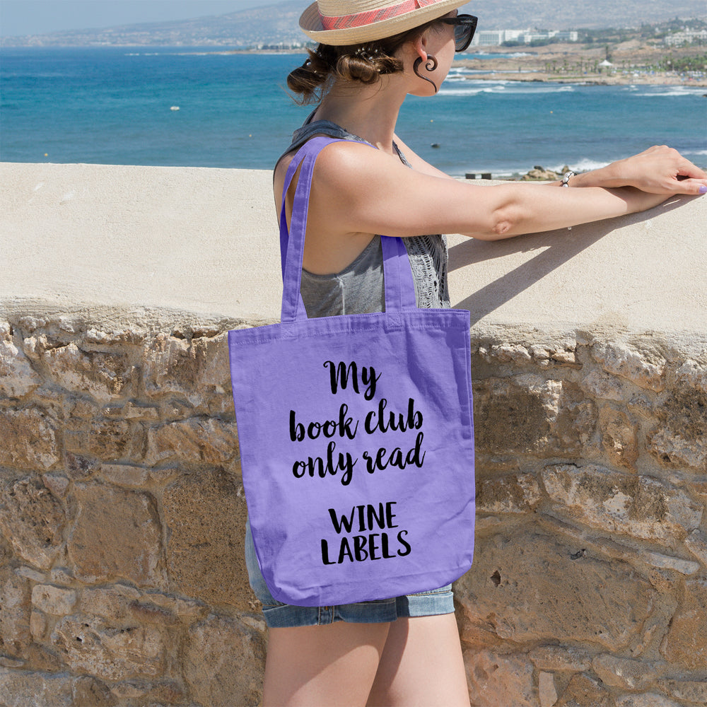 My book club only read wine labels | 100% Cotton tote bag - Adnil Creations