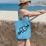 Love hearts with arrow | 100% Cotton tote bag - Adnil Creations