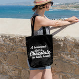 A balanced diet is chocolate in both hands | 100% Cotton tote bag - Adnil Creations