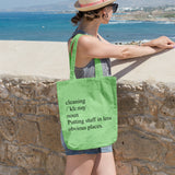 Definition of cleaning | 100% Cotton tote bag - Adnil Creations
