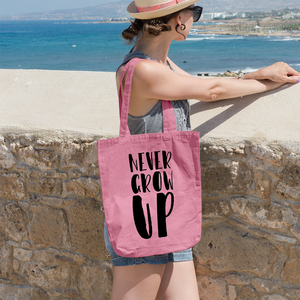 Never grow up | 100% Cotton tote bag - Adnil Creations