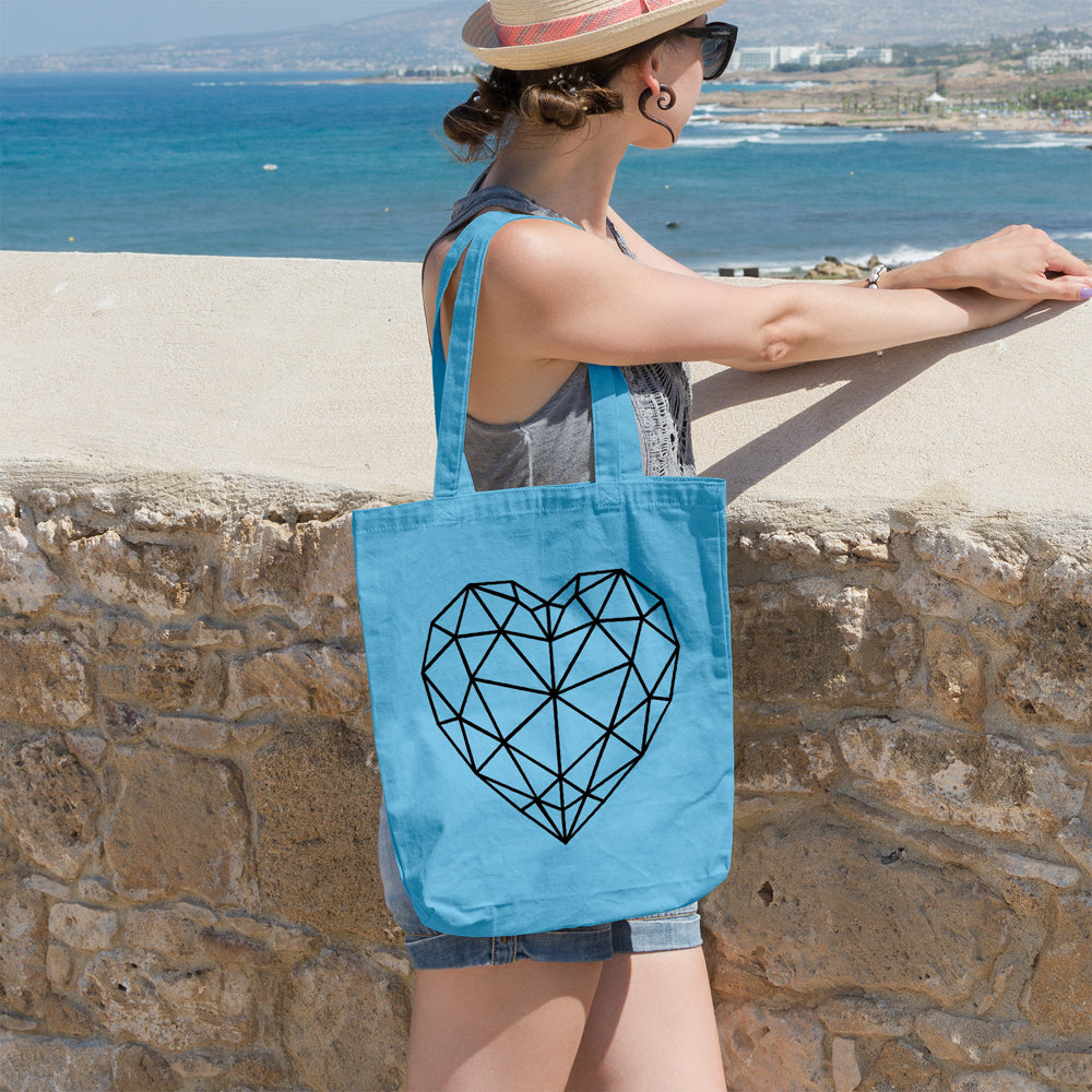 Geometric heart | 100% Cotton tote bag - Adnil Creations