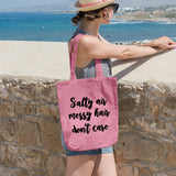 Salty air messy hair don't care | 100% Cotton tote bag - Adnil Creations