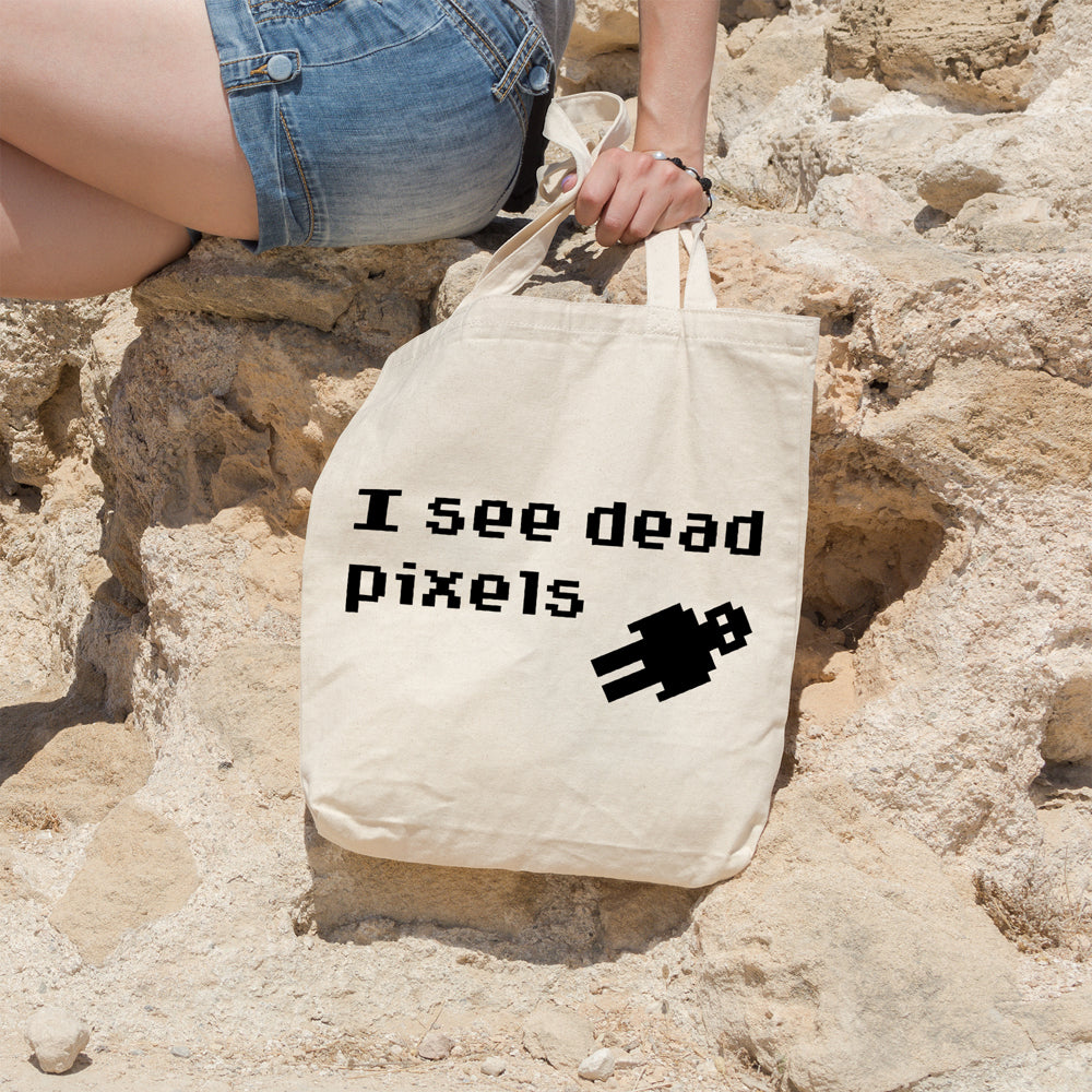 I see dead pixels | 100% Cotton tote bag - Adnil Creations