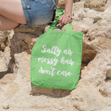 Salty air messy hair don't care | 100% Cotton tote bag - Adnil Creations
