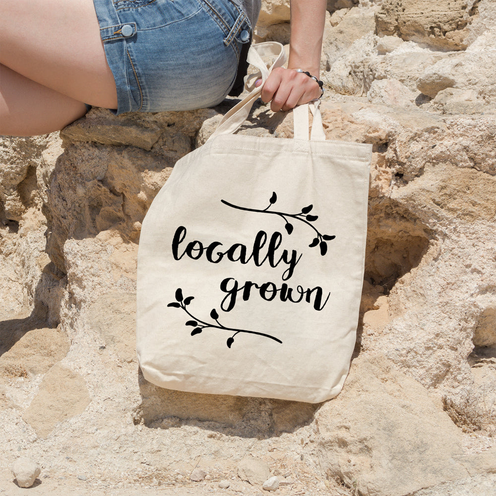 Locally grown | 100% Cotton tote bag - Adnil Creations