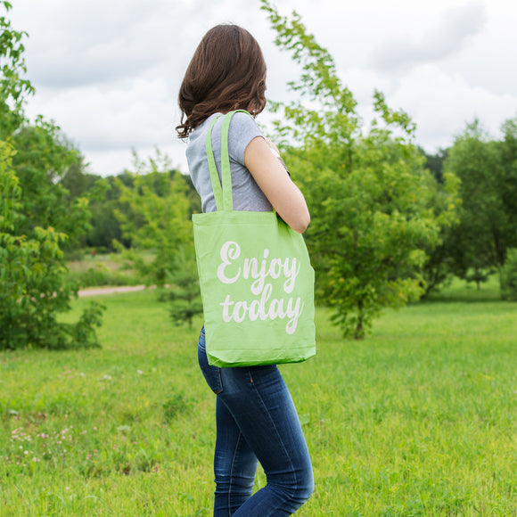 Enjoy today | 100% Cotton tote bag - Adnil Creations