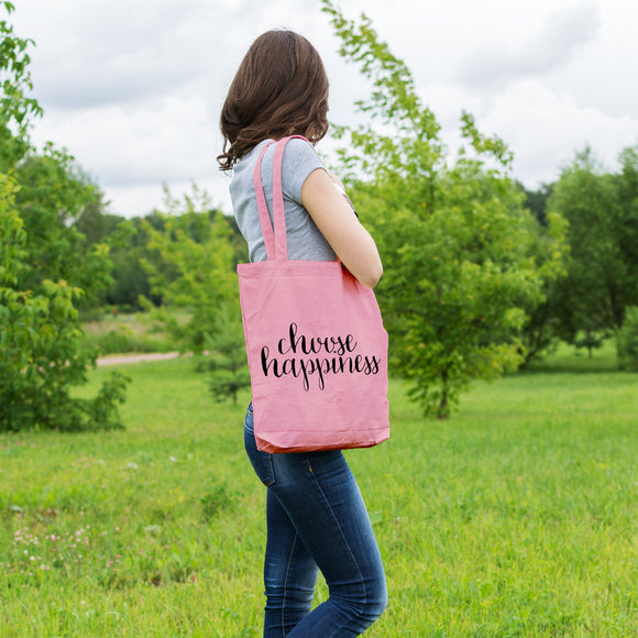 Choose happiness | 100% Cotton tote bag - Adnil Creations