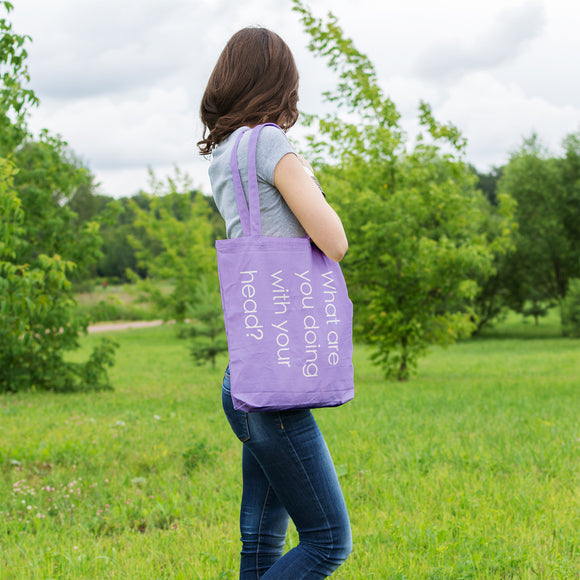 What are you doing with your head? | 100% Cotton tote bag - Adnil Creations
