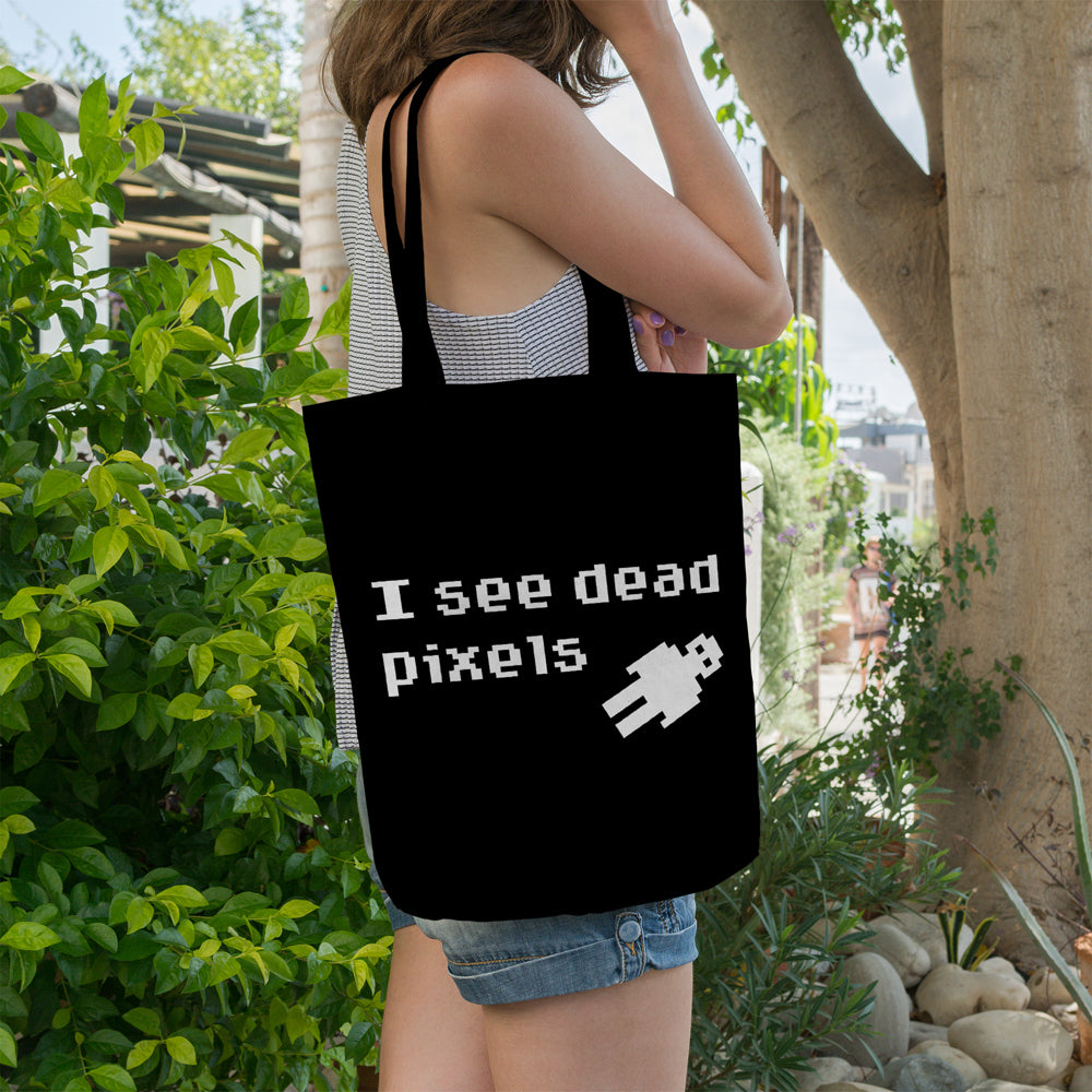 I see dead pixels | 100% Cotton tote bag - Adnil Creations