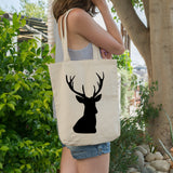 Stag head | 100% Cotton tote bag - Adnil Creations