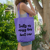 Salty air messy hair don't care | 100% Cotton tote bag - Adnil Creations