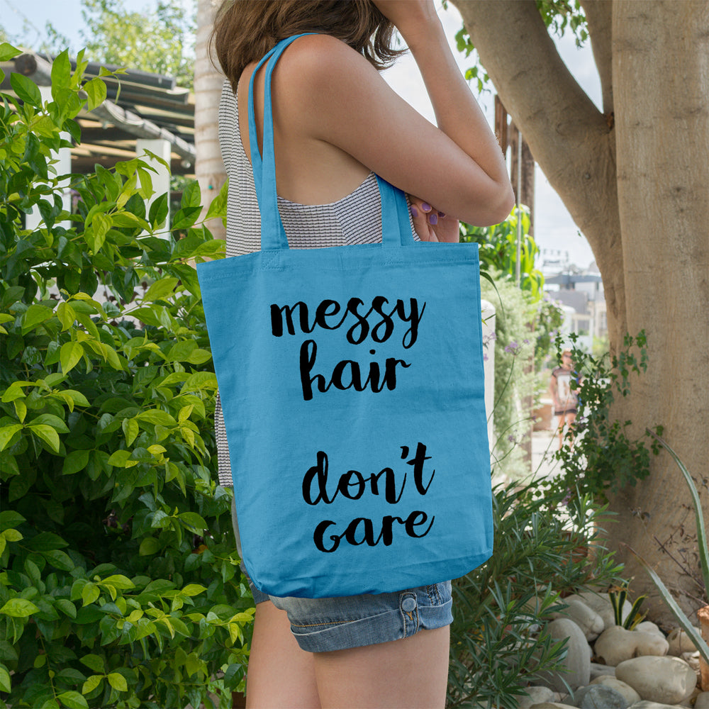 Messy hair don't care | 100% Cotton tote bag - Adnil Creations