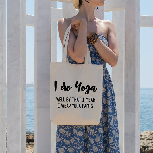 I do yoga | 100% Cotton tote bag - Adnil Creations