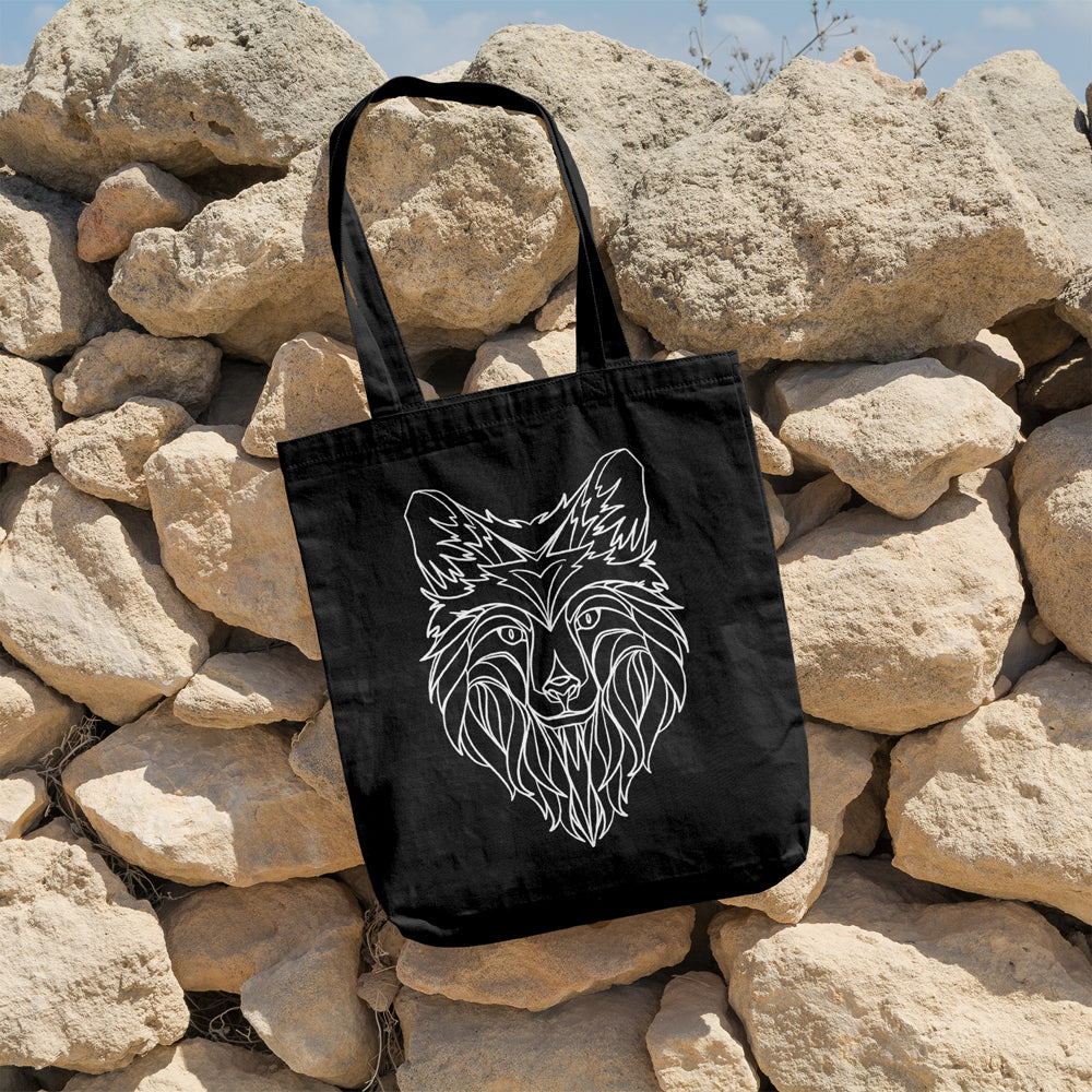 Abstract wolf | 100% Cotton tote bag - Adnil Creations