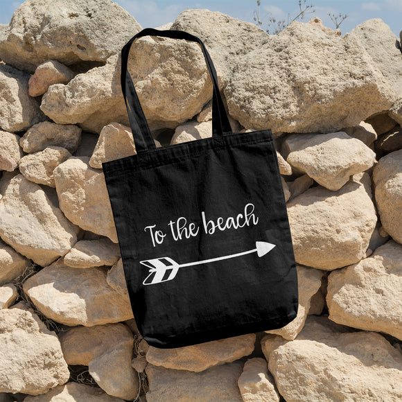 To the beach | 100% Cotton tote bag - Adnil Creations