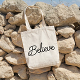 Believe | 100% Cotton tote bag - Adnil Creations
