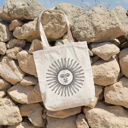Hippie Sun | 100% Cotton tote bag - Adnil Creations