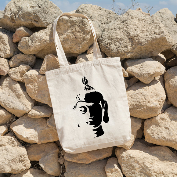 Buddha head | 100% Cotton tote bag - Adnil Creations