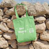 Bee happy | 100% Cotton tote bag - Adnil Creations